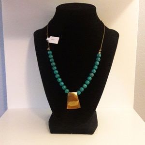 Turquoise Colored Beaded Necklace